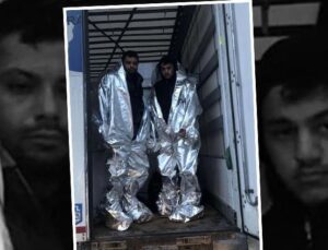 2 kaçak göçmen alüminyum folyo kaplı kıyafetle yakalandı